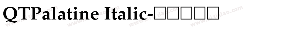 QTPalatine Italic字体转换